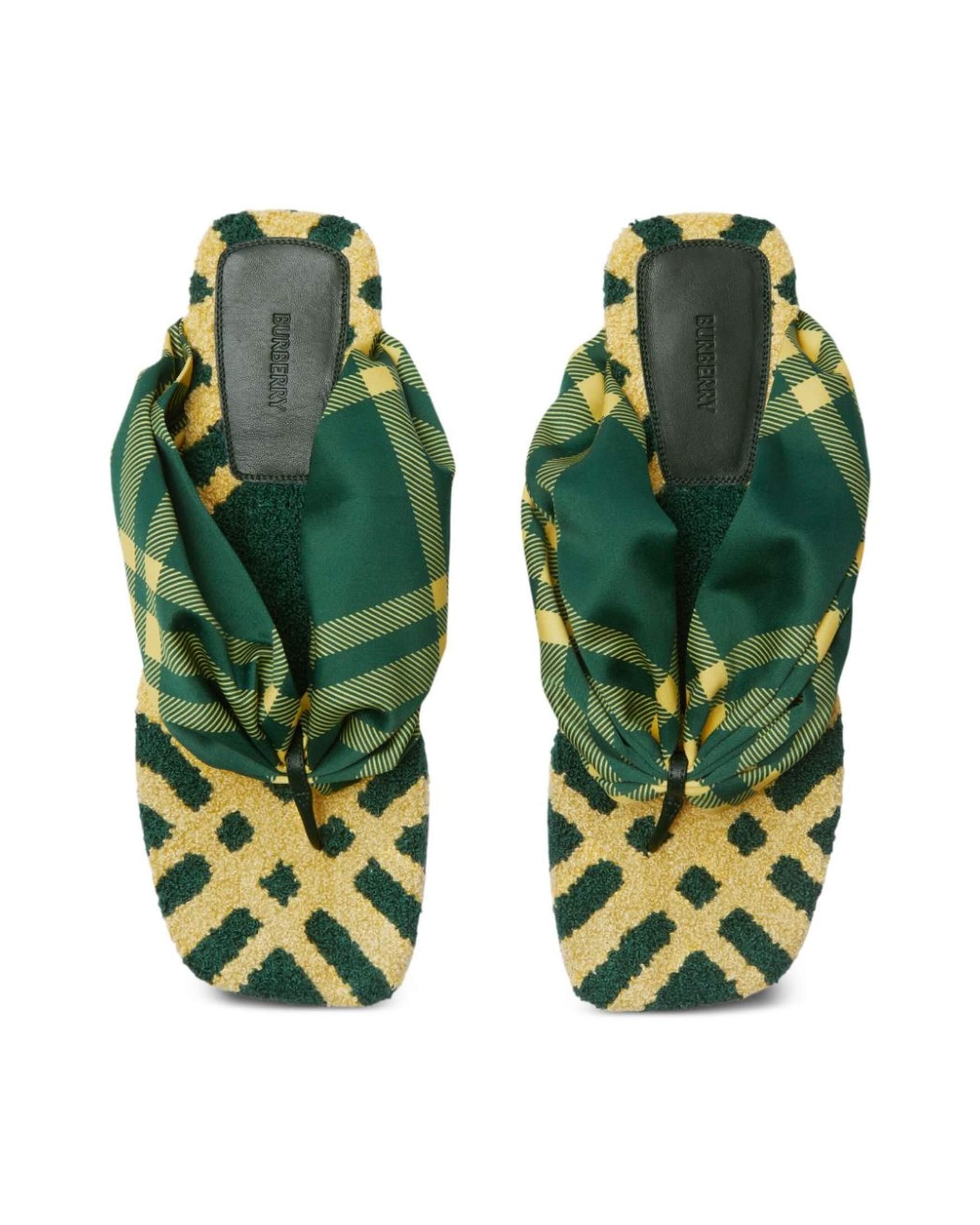 Burberry Check Pool Flat Slides Glam Steals