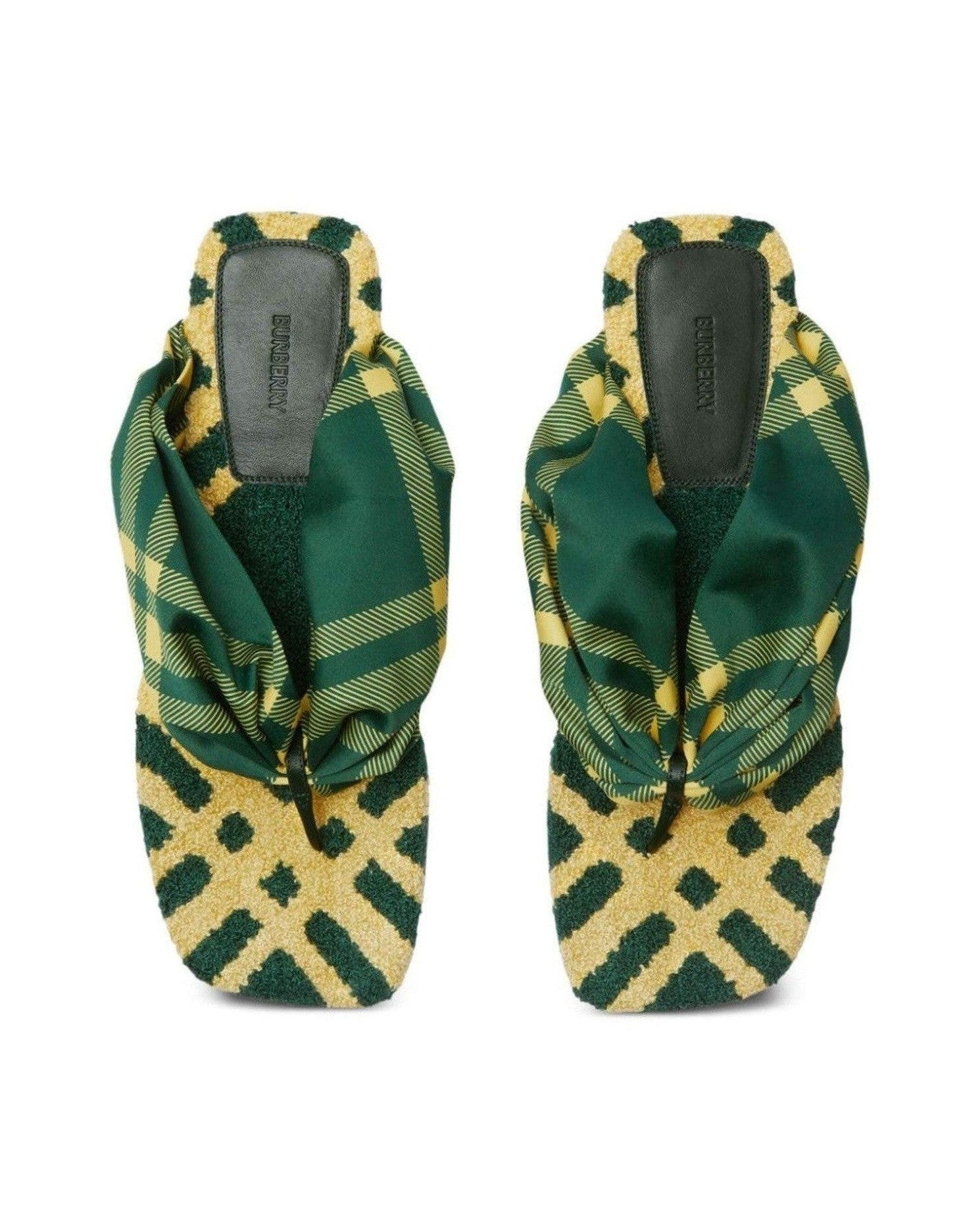 Burberry Check Pool Flat Slides Sandals