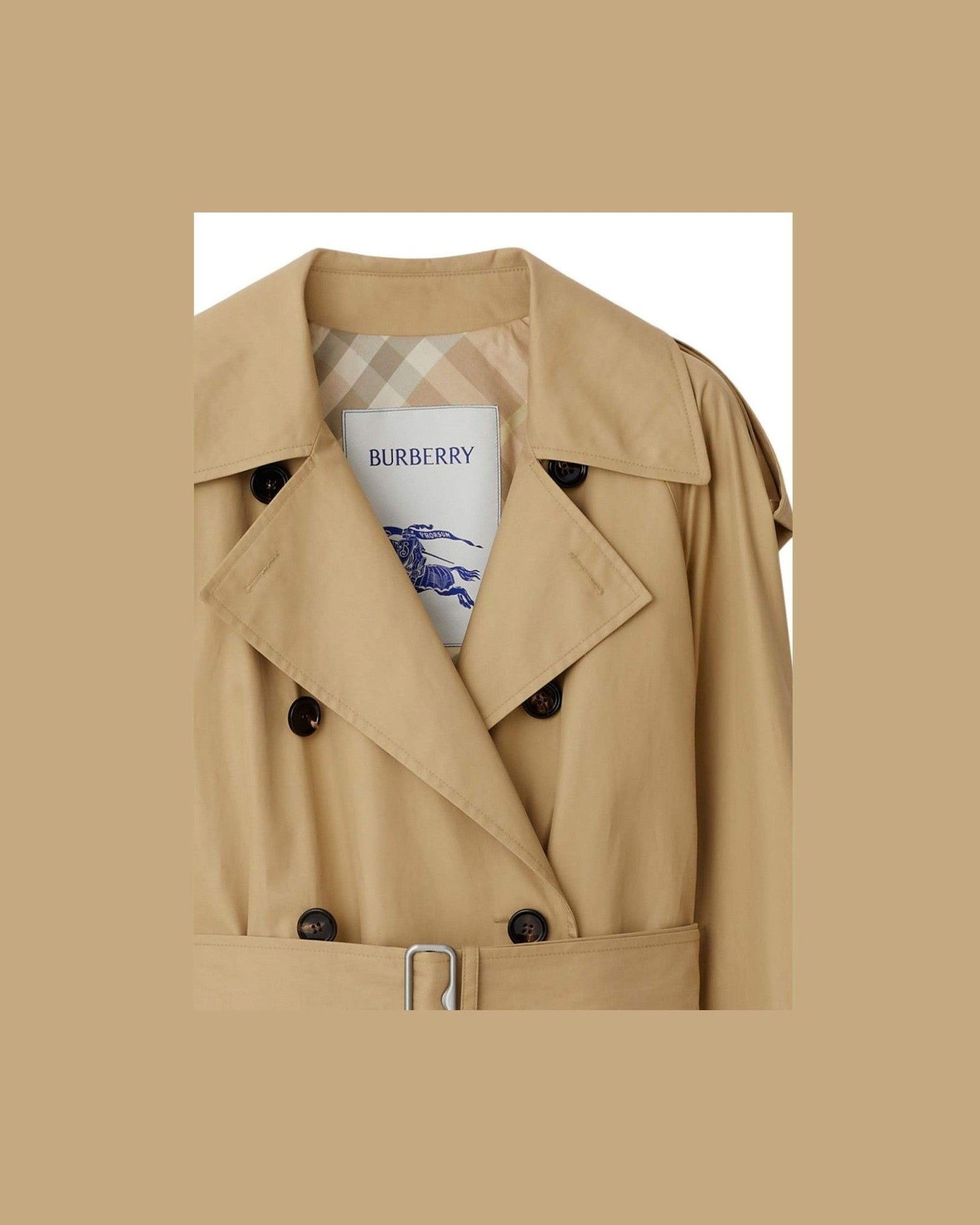 Burberry Cotton Belted Trench Coat Trench Coats