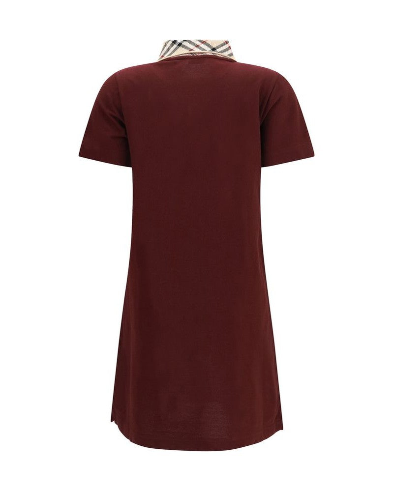 Burberry Cotton Bordeaux Casual Dress Glam Steals