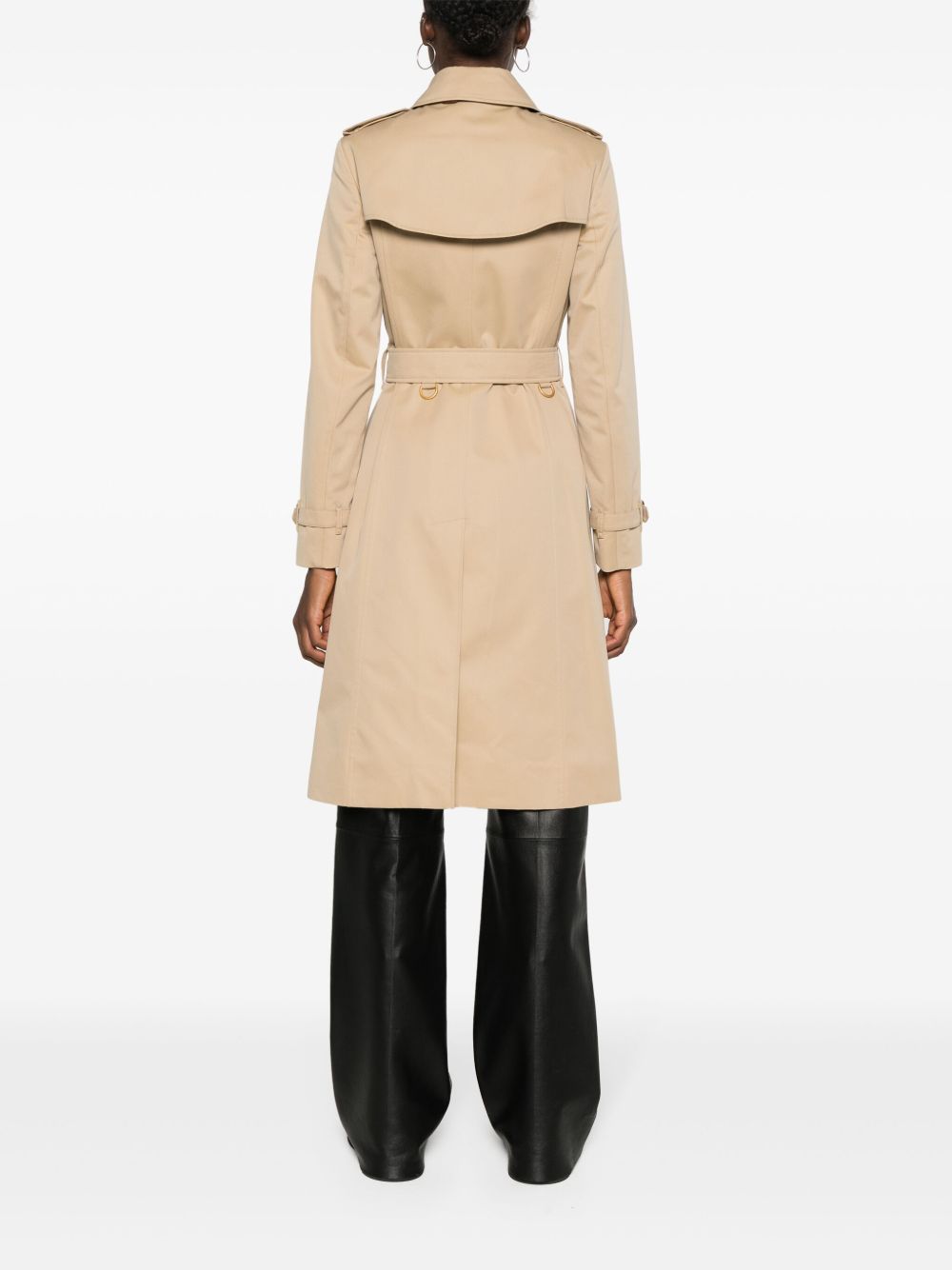Burberry Cotton Double Breasted Trench Coat Glam Steals