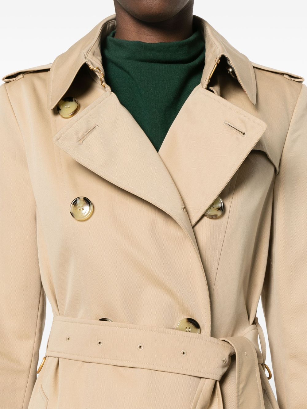 Burberry Cotton Double Breasted Trench Coat Glam Steals