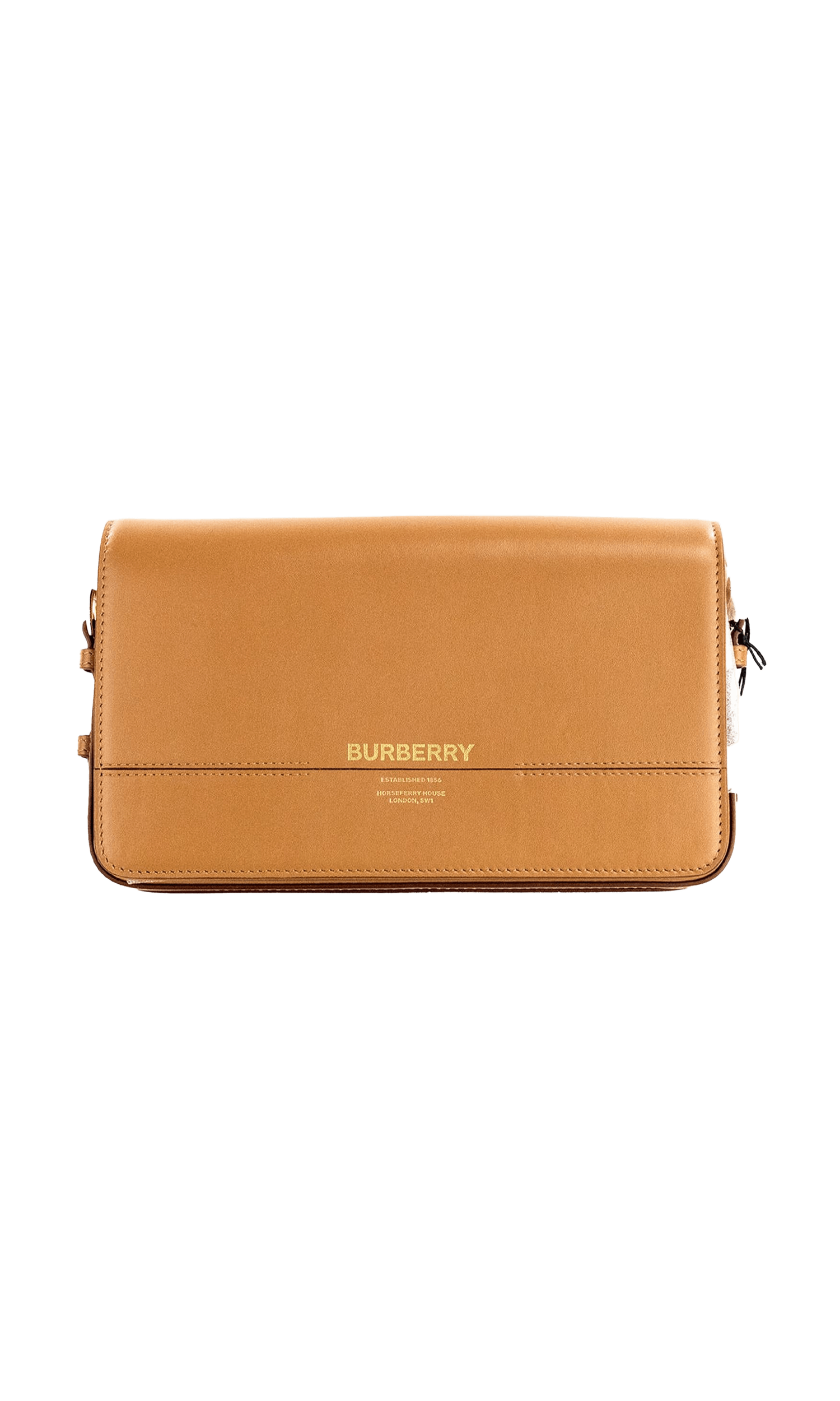 Burberry Grace Small Nutmeg Smooth Leather Flap Crossbody Clutch Handbag Purse Glam Steals