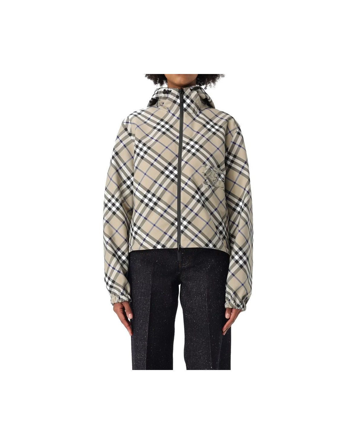 Burberry Gray Polyamide Full Length Jacket Glam Steals