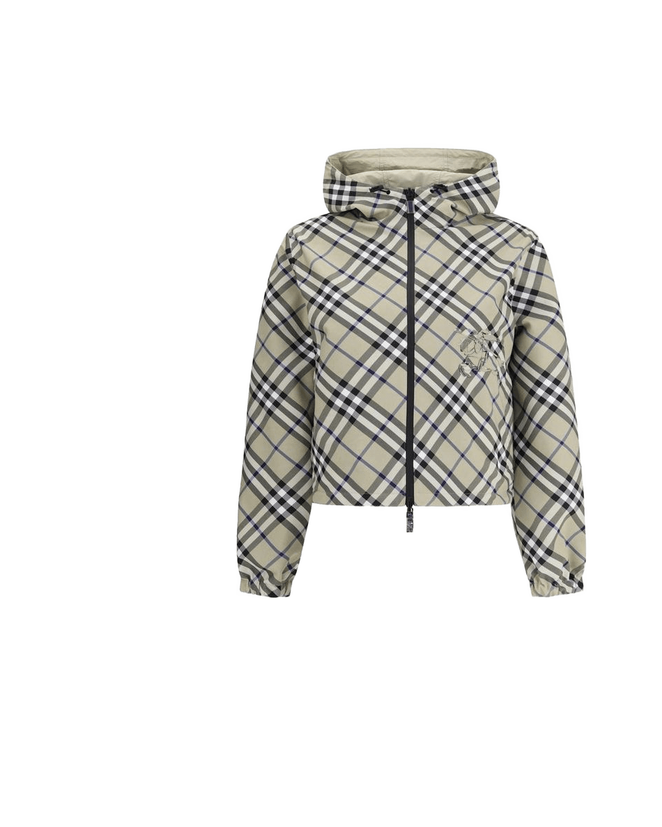 Burberry Gray Polyamide Full Length Jacket Glam Steals