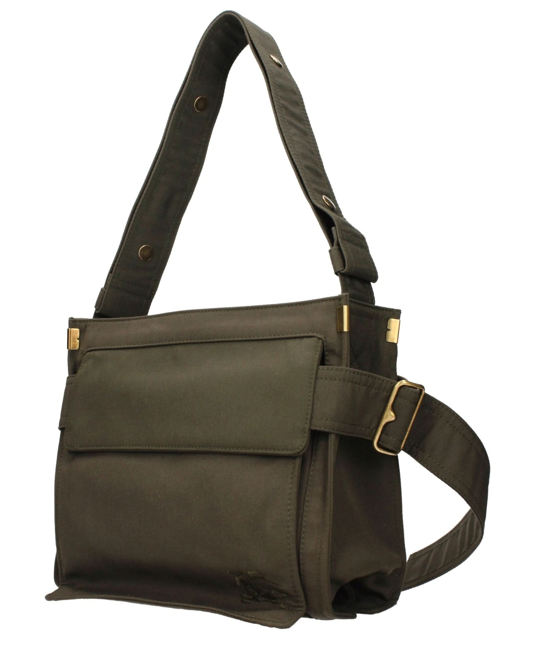 Burberry Green Fabric Shoulder Bag Glam Steals