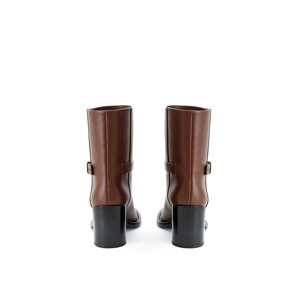 Burberry Leather Brown Boot Glam Steals