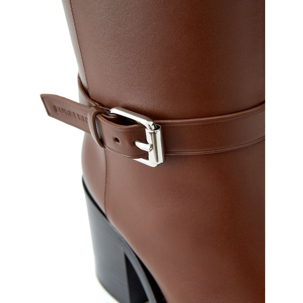 Burberry Leather Brown Boot Glam Steals