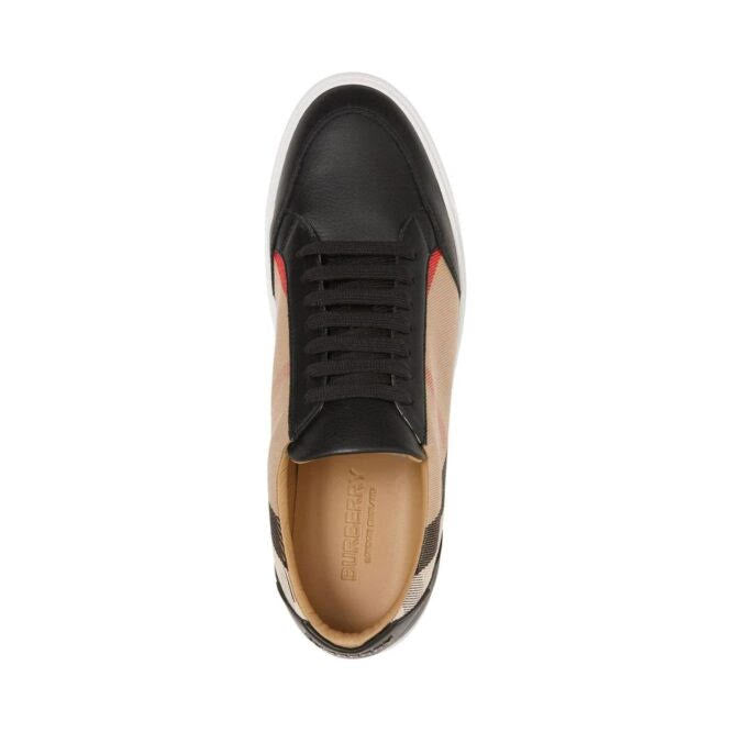 Burberry Leather New Salmond Black Sneakers Glam Steals