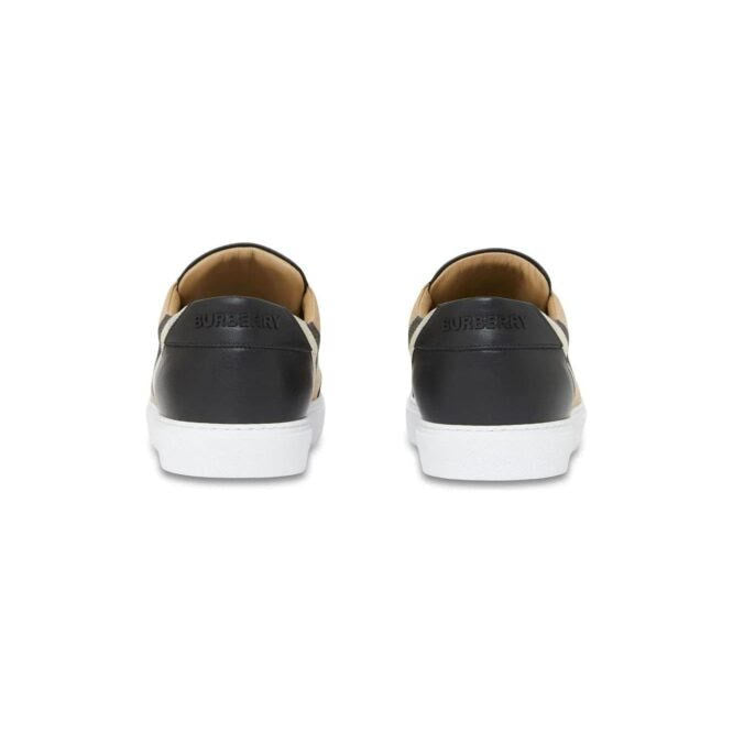 Burberry Leather New Salmond Black Sneakers Glam Steals