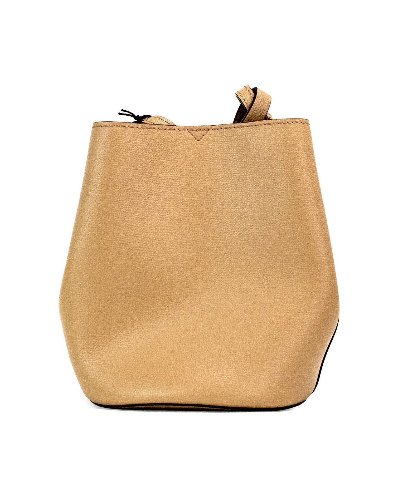 Burberry Lorne Small Camel Haymarket Check Pebble Leather Bucket Handbag Purse Glam Steals