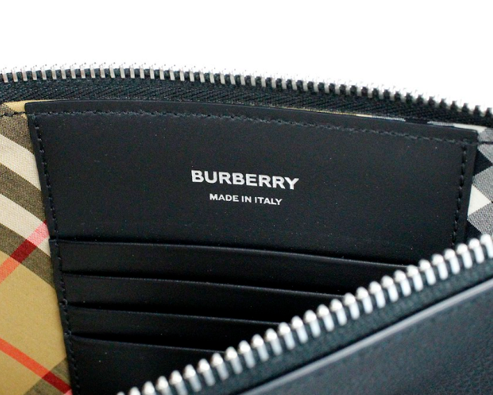 Burberry Peyton Monogram Leather Pouch Crossbody Bag Black Purse Glam Steals