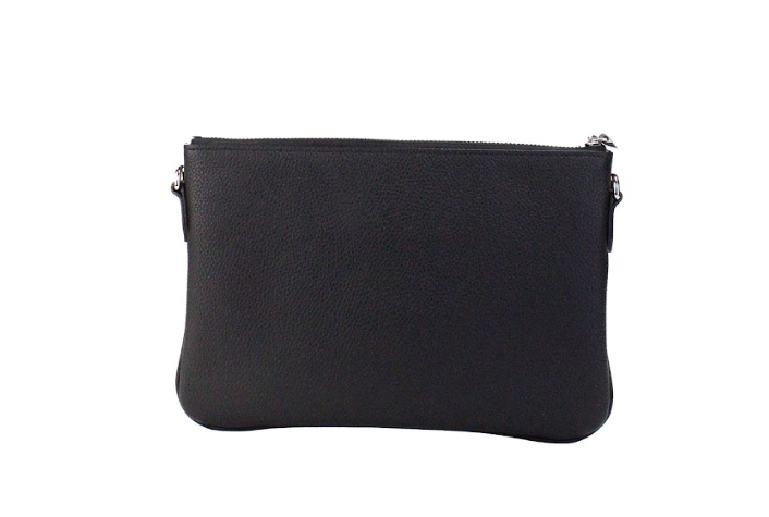 Burberry Peyton Monogram Leather Pouch Crossbody Bag Black Purse Glam Steals