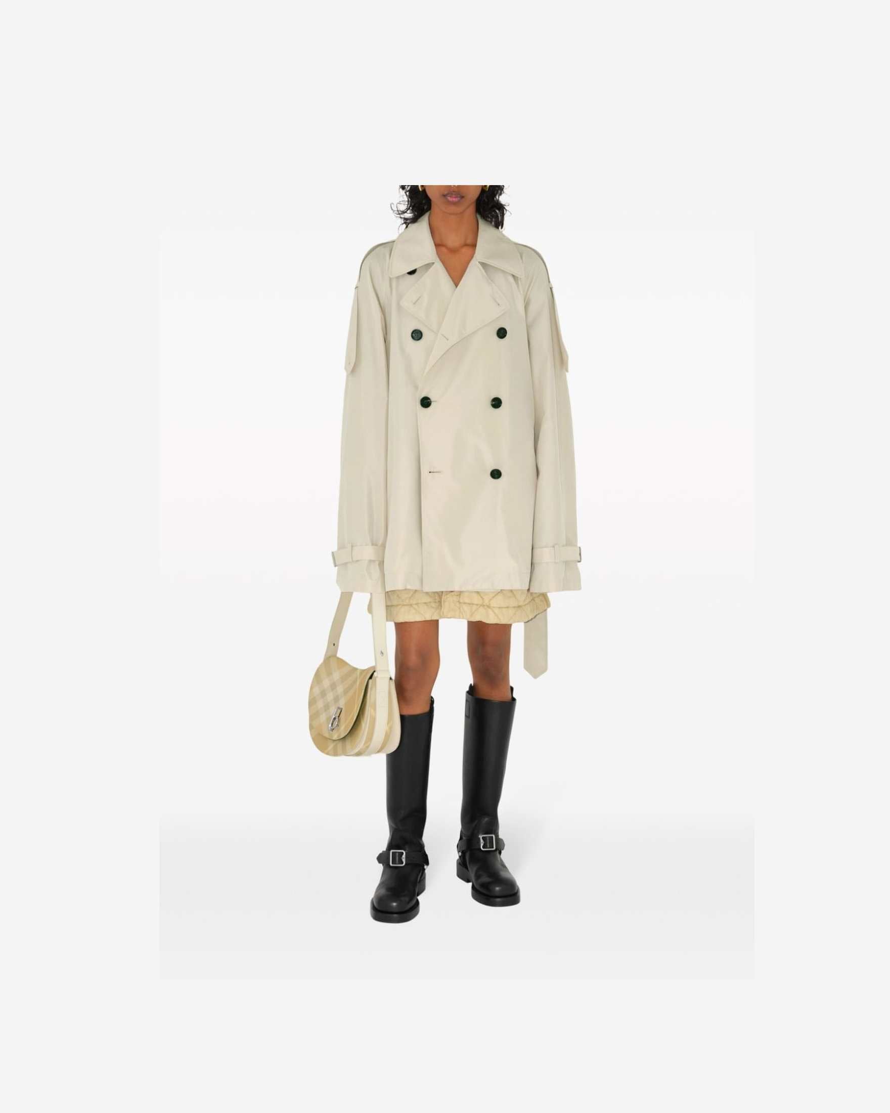 Burberry Silk Short Trench Coat Glam Steals