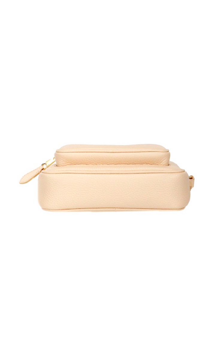 Burberry Small Branded Grainy Leather Camera Crossbody Peach Pink Bag Glam Steals