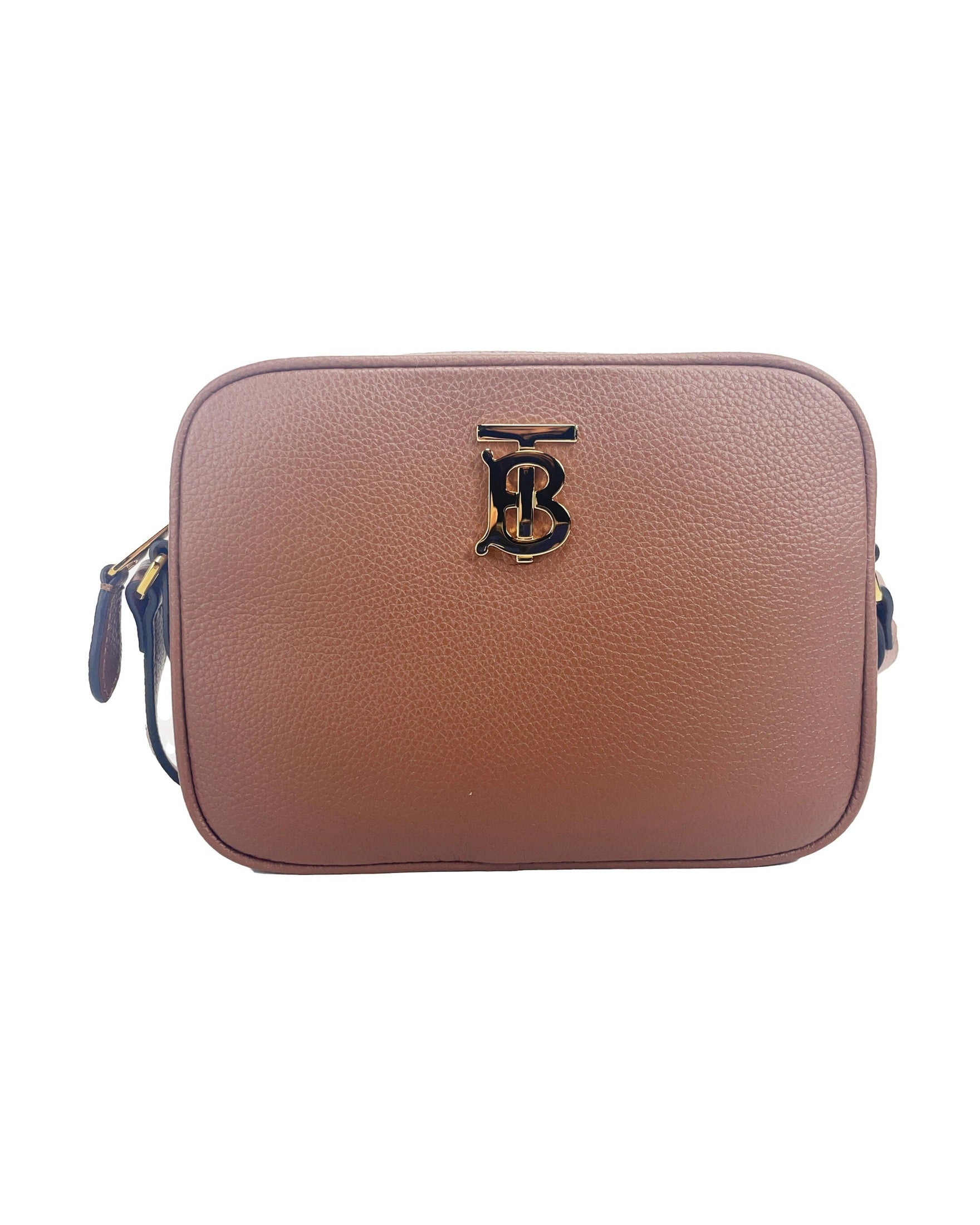 Burberry Small Leather Tan Camera Crossbody Tb Logo Bag Glam Steals