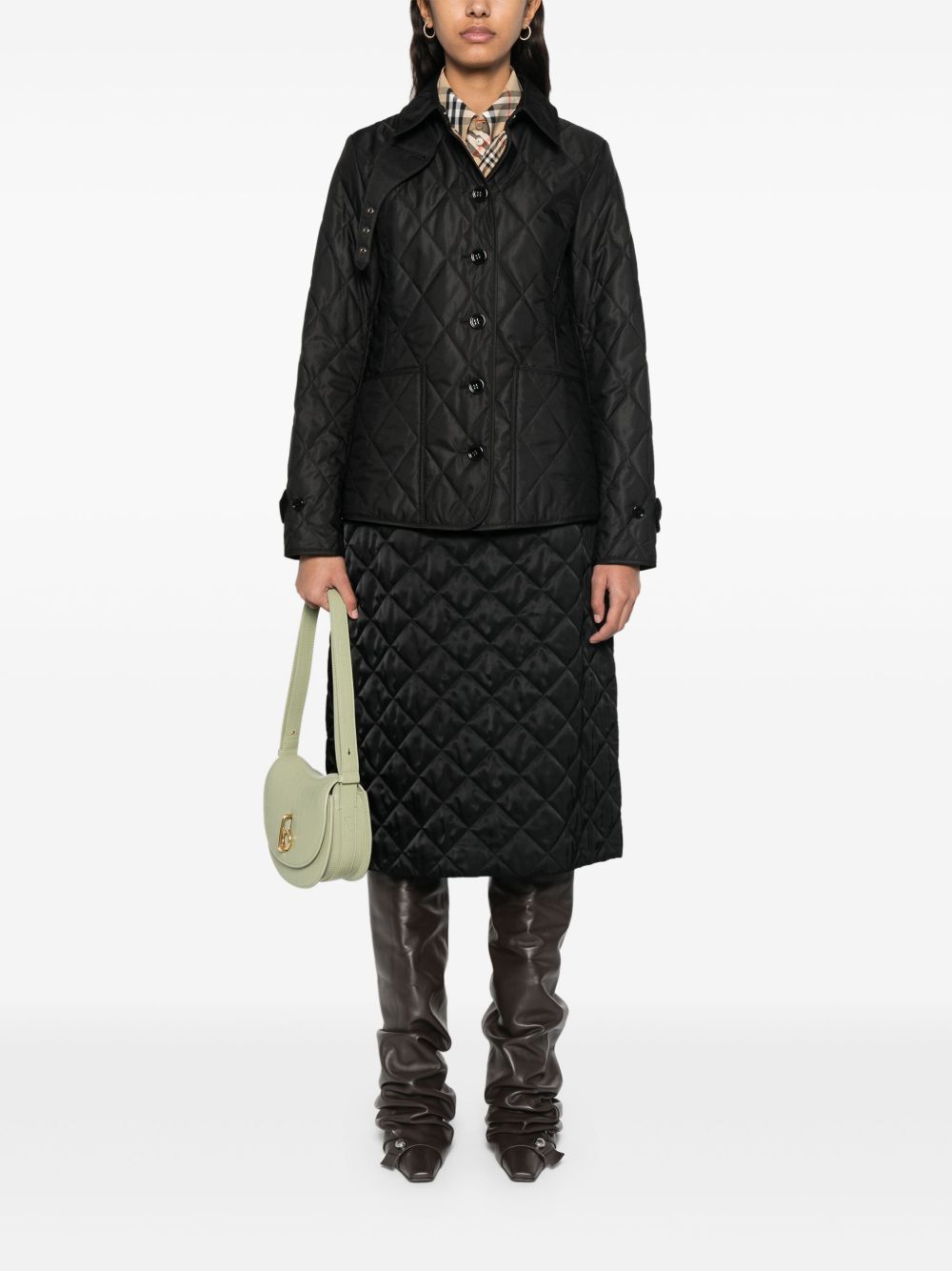 Burberry Tailored Jacket with Quilted High Collar Glam Steals
