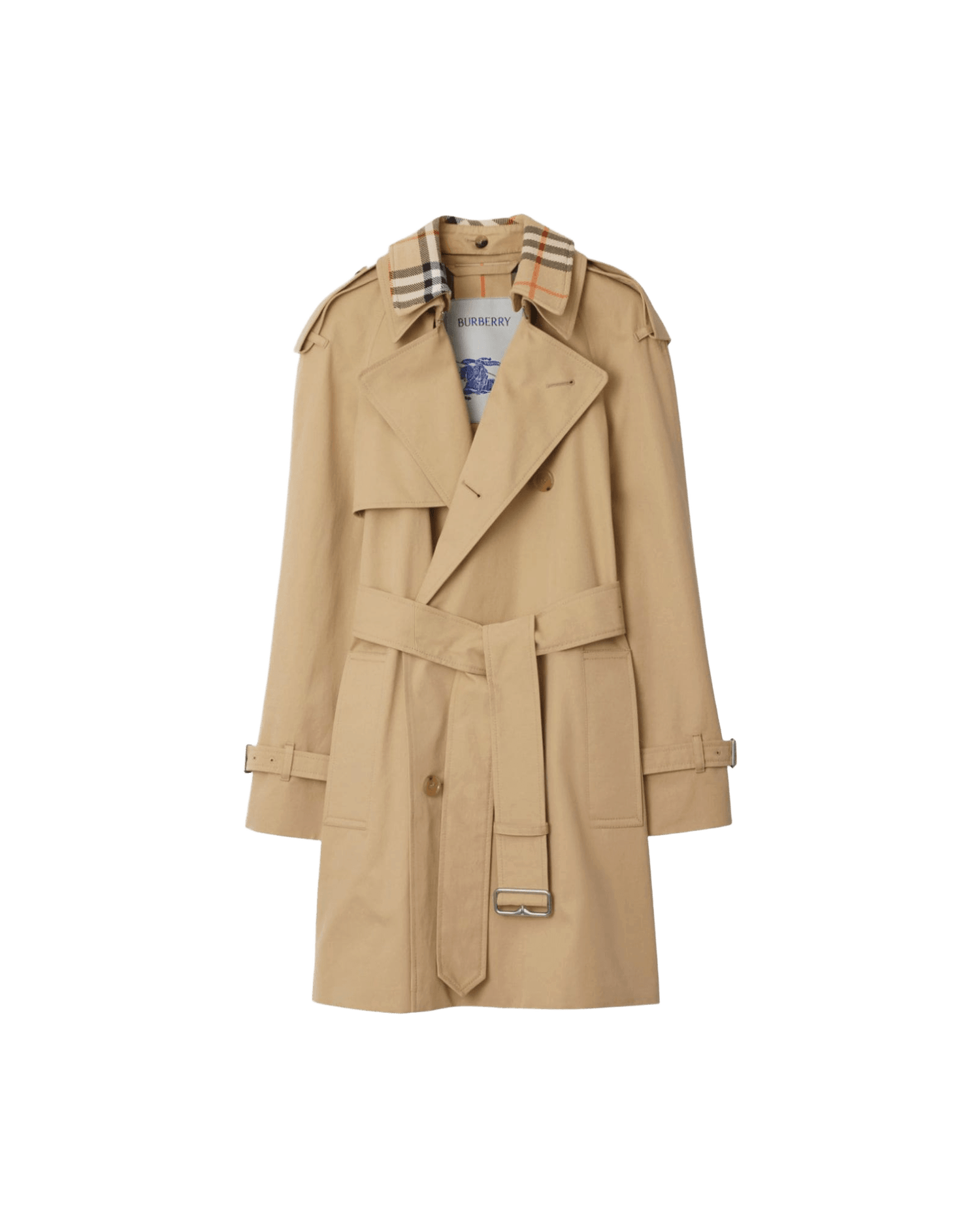 Burberry Trench Coat With Vintage Check Motif Trench Coats