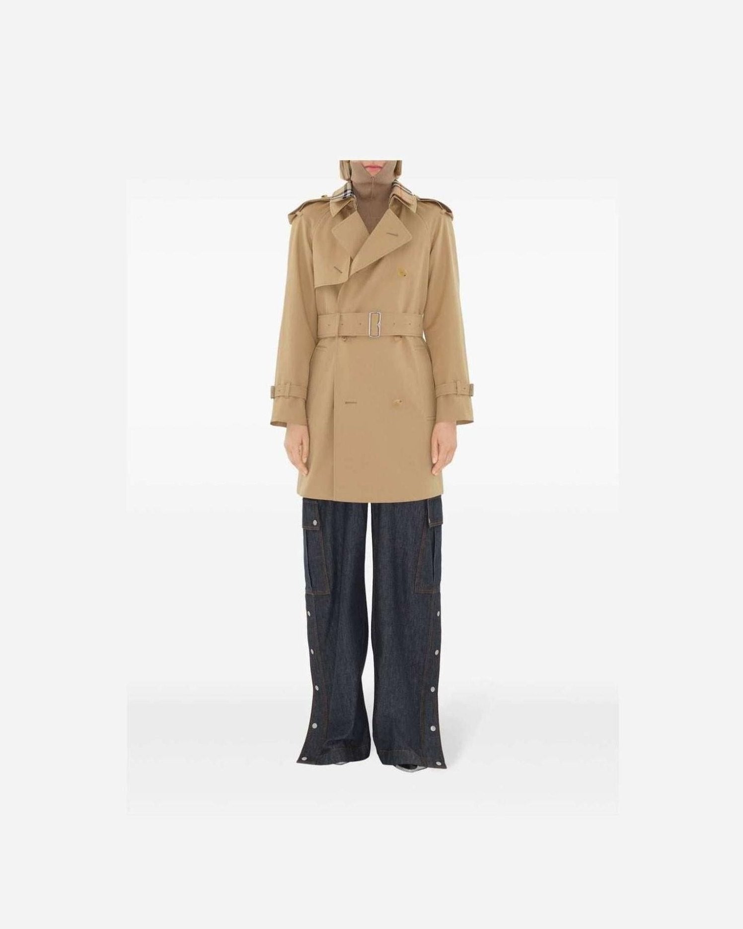 Burberry Trench Coat with Vintage Check Motif Glam Steals