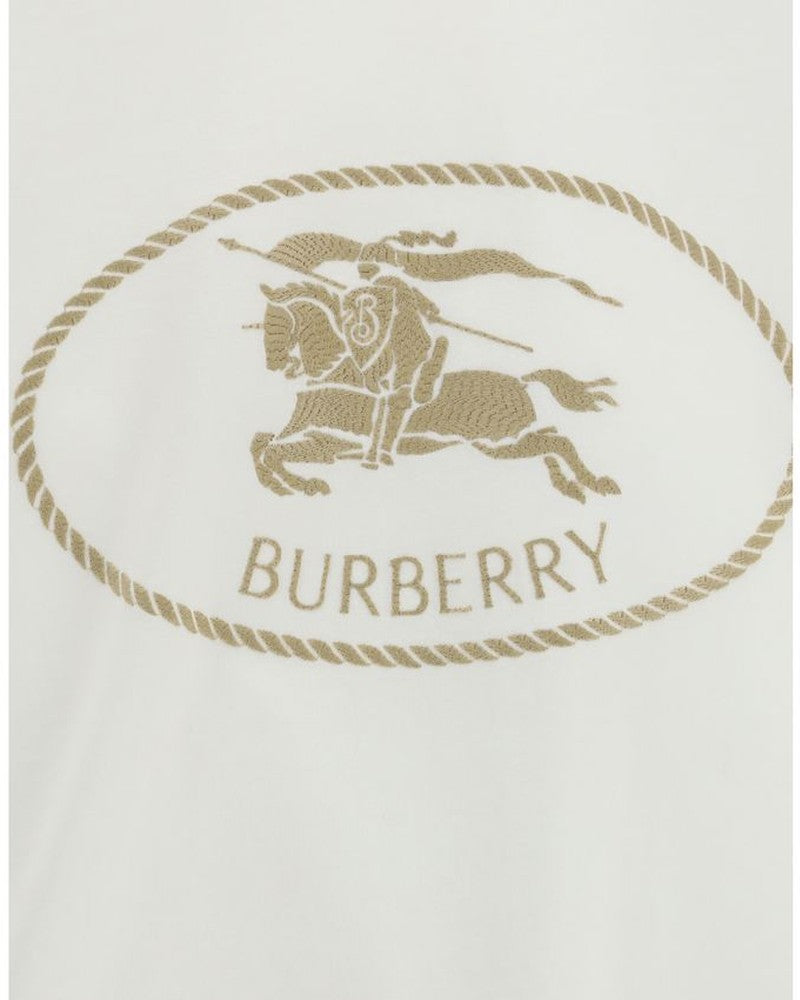 Burberry White Cotton T-shirt Glam Steals