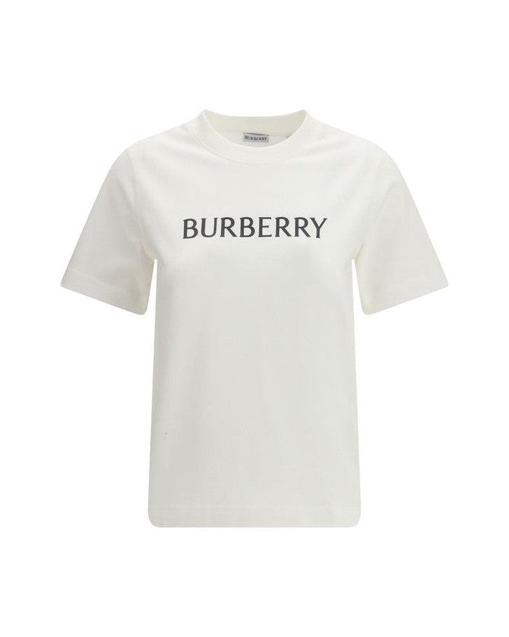 Burberry White Cotton T-shirt Glam Steals