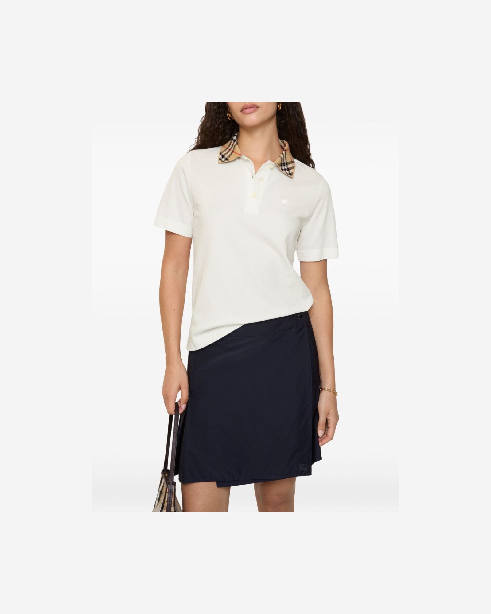 Burberry White Polo T-shirt Glam Steals