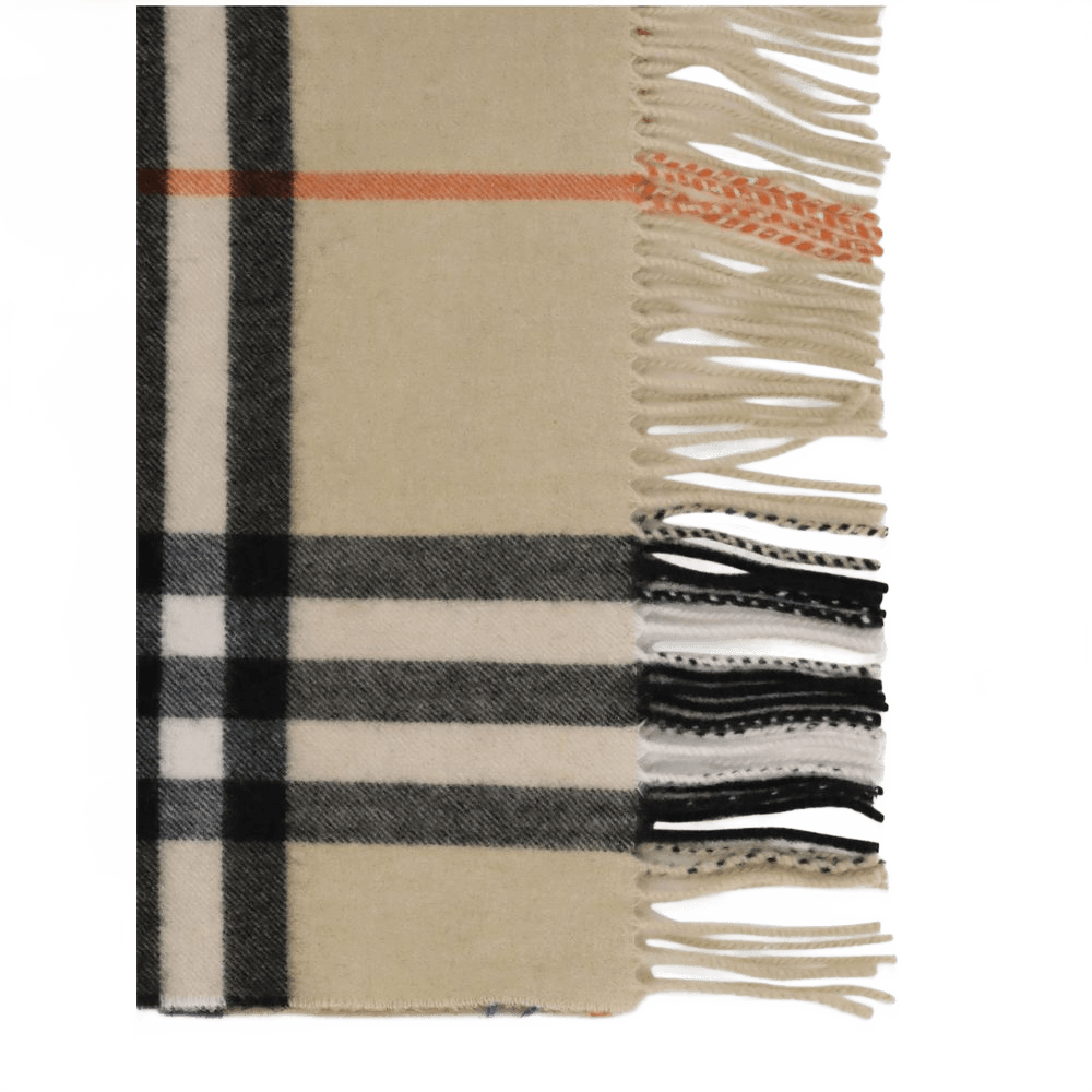 Burberry Wide Check Cashmere Scarf Glam Steals