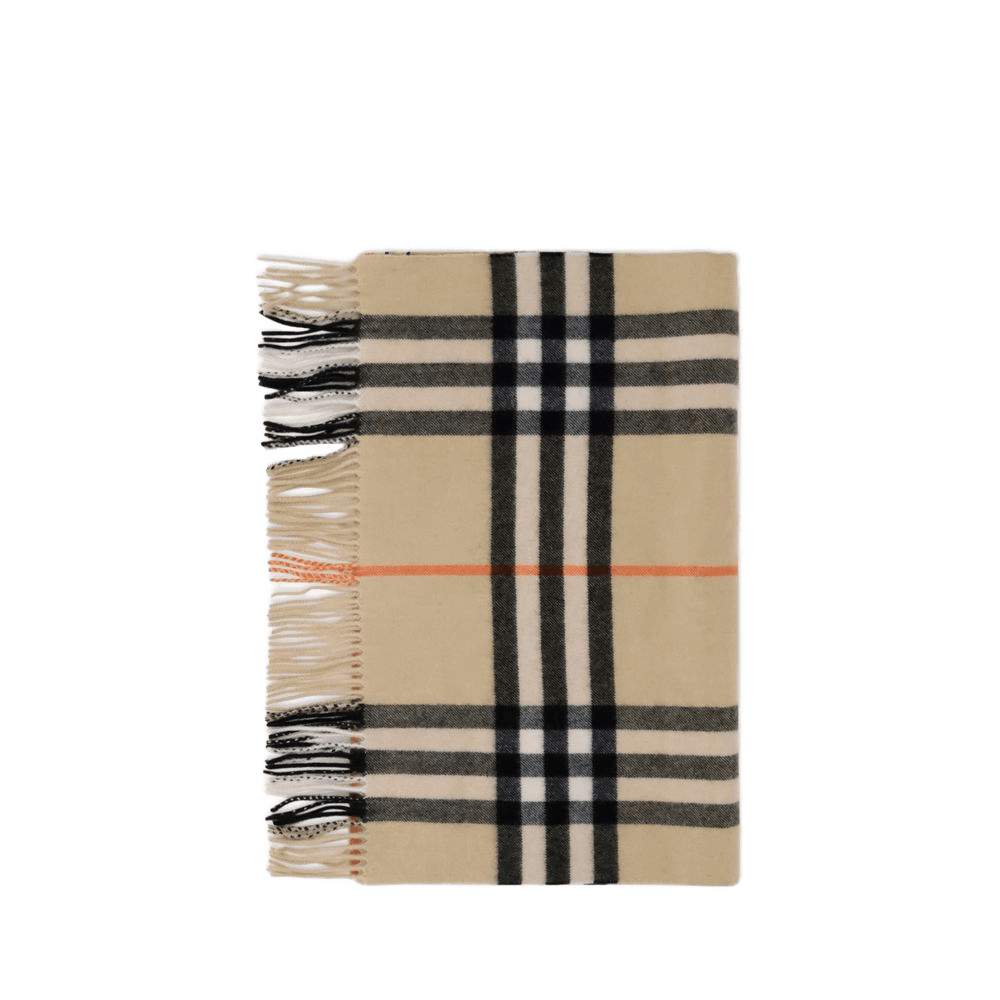 Burberry Wide Check Cashmere Scarf Glam Steals