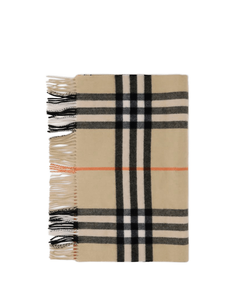 Burberry Wide Check Cashmere Scarf Glam Steals