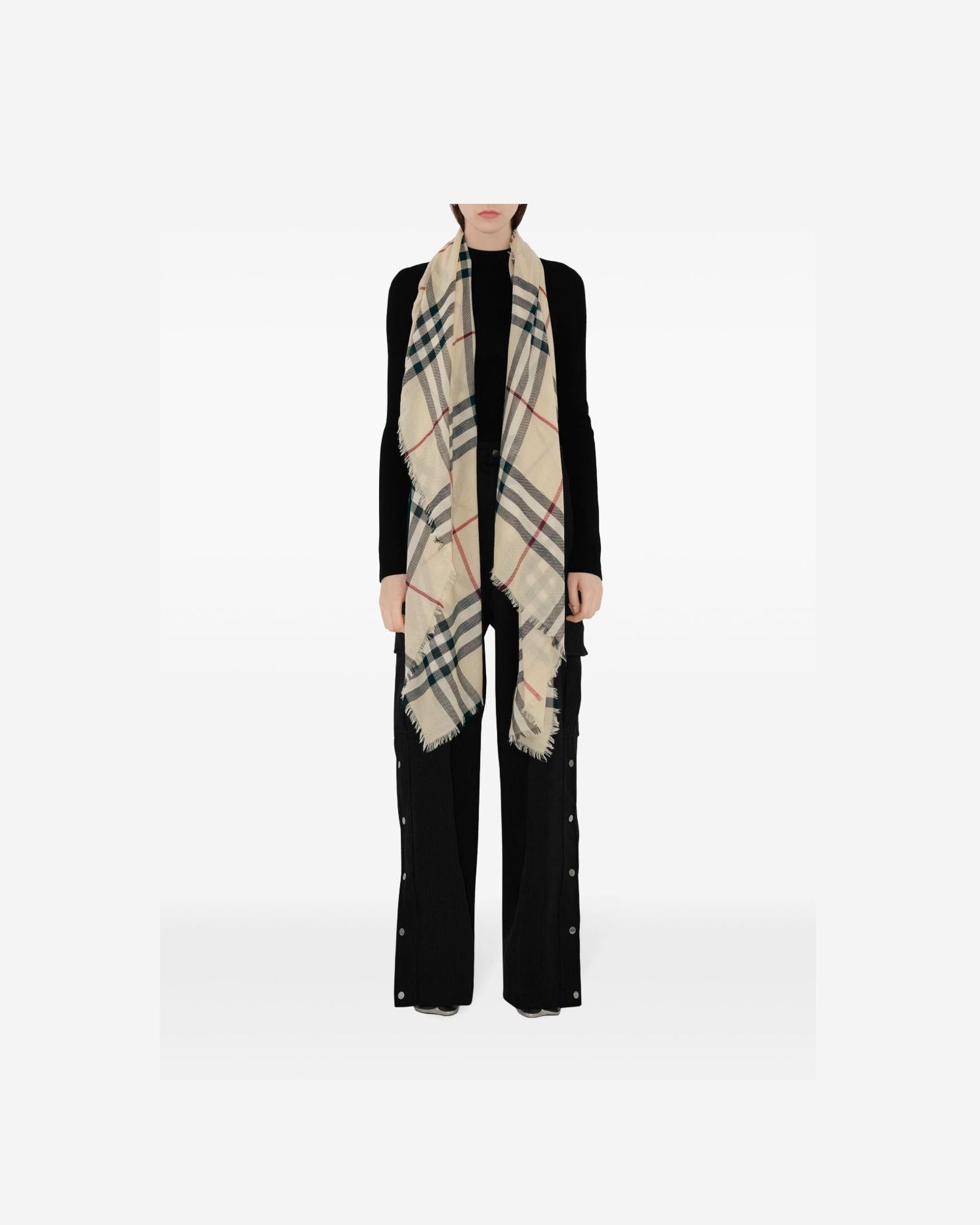 Burberry Wool Check Scarf Glam Steals