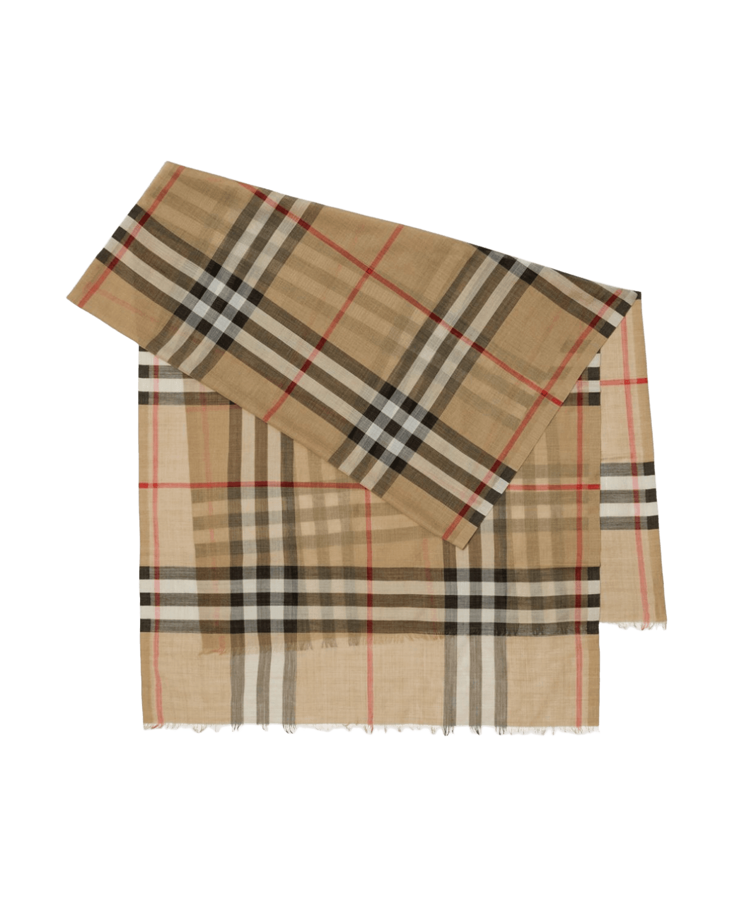 Burberry Wool Check And Silk Scarf Glam Steals