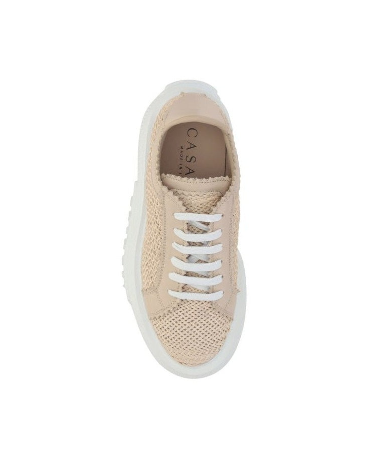 Casadei Beige Other Fibres Chunky Sneakers Glam Steals