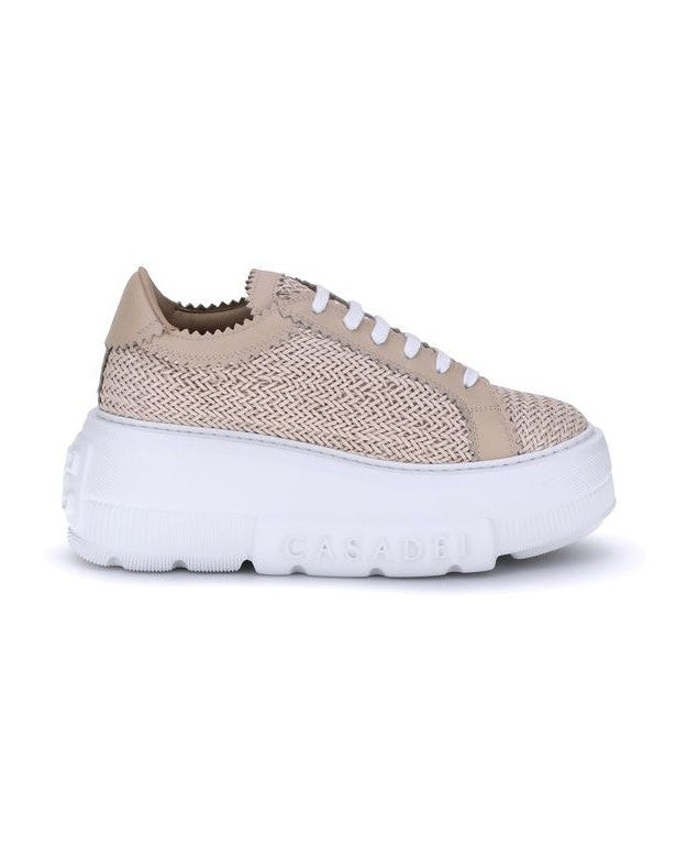 Casadei Beige Other Fibres Chunky Sneakers Glam Steals