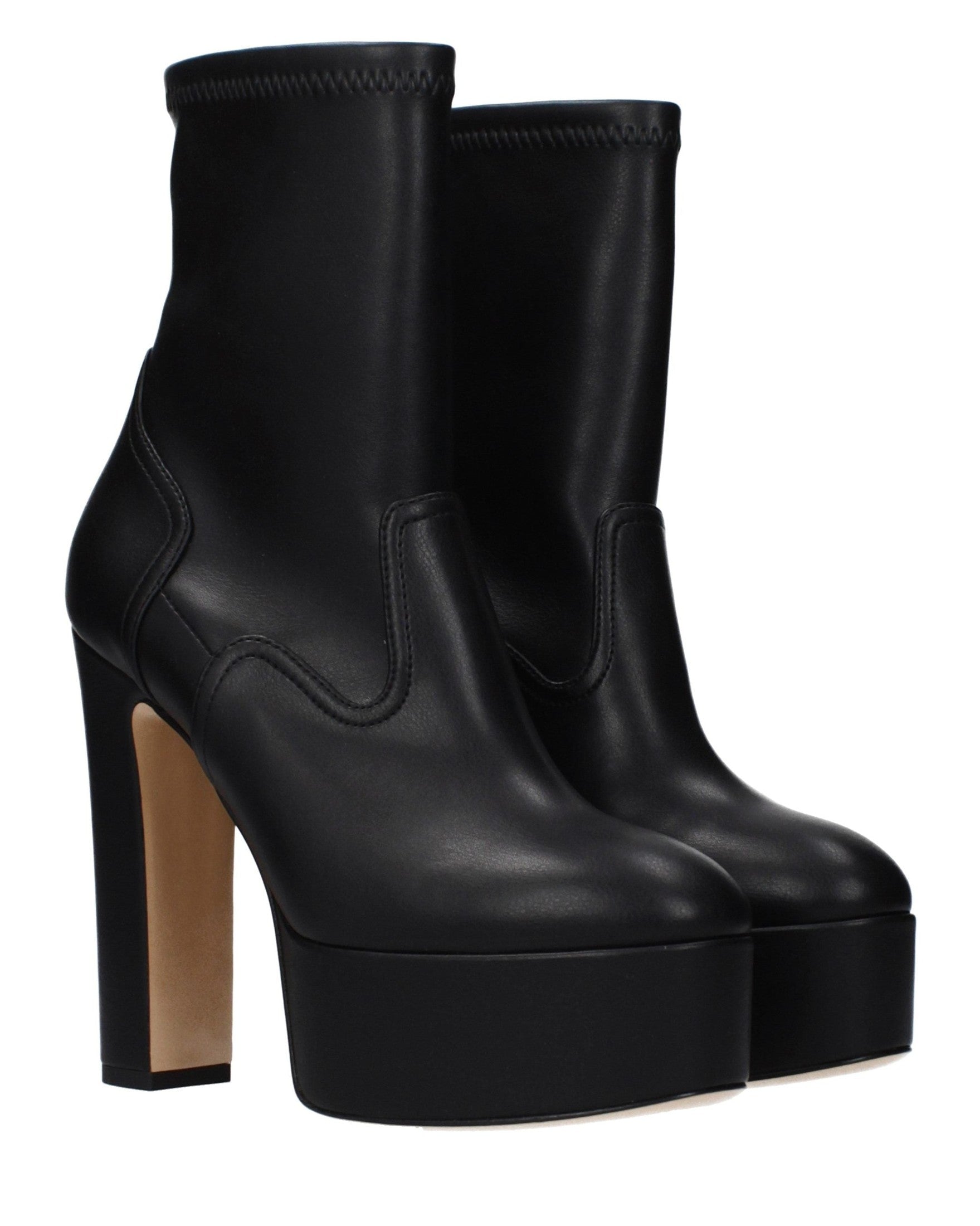 Casadei Black Leather Ankle Boots