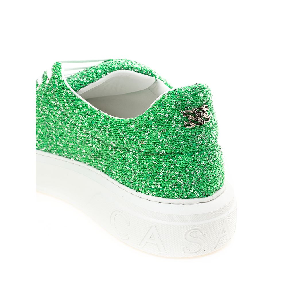 Casadei Emerald Elegance Leather Sneakers Glam Steals