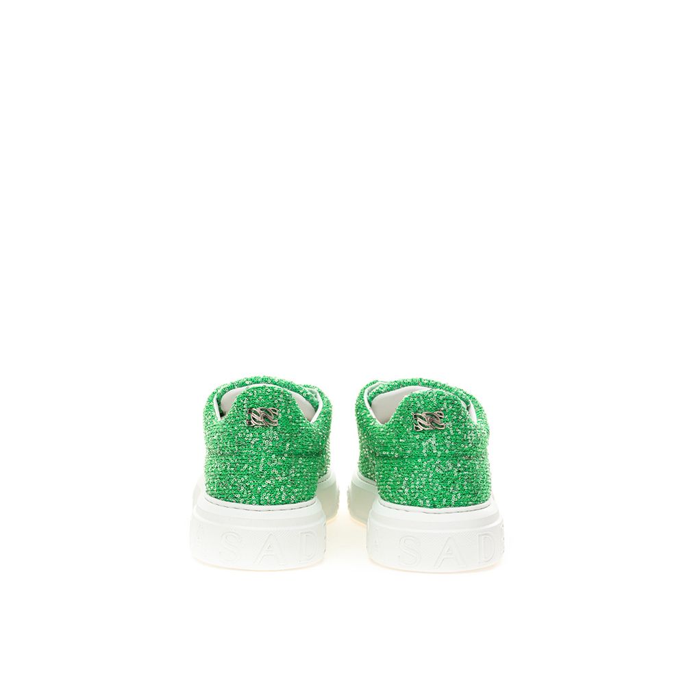 Casadei Emerald Elegance Leather Sneakers Glam Steals