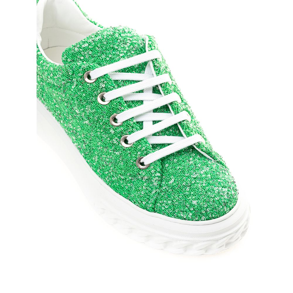 Casadei Emerald Elegance Leather Sneakers Glam Steals