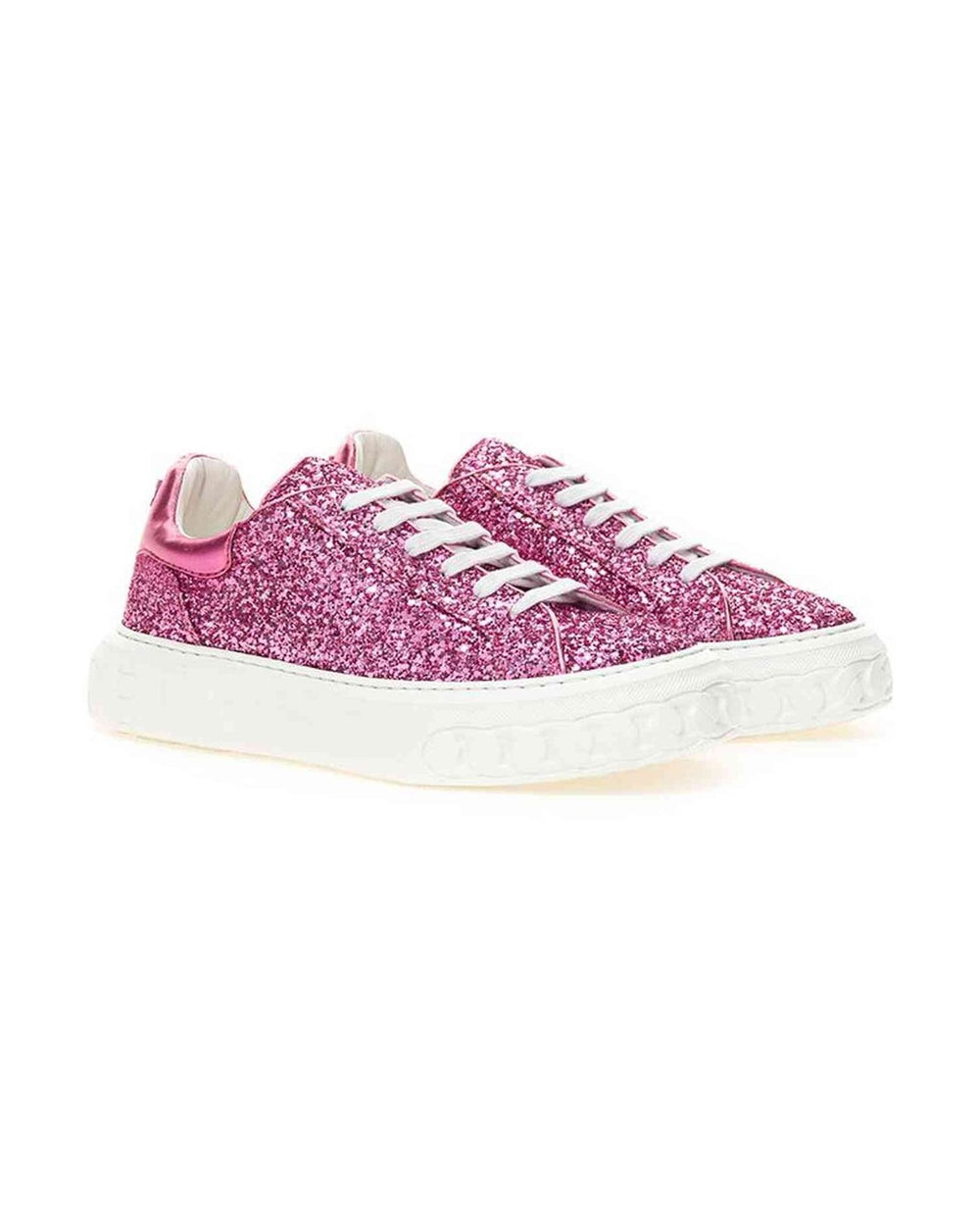 Casadei Fuchsia Leather Elegance Sneakers Glam Steals