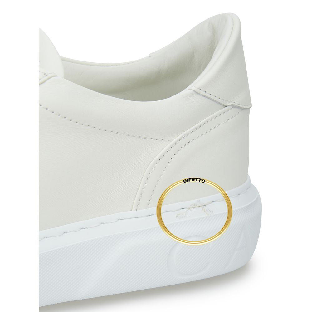 Casadei Sleek Leather White Sneakers Glam Steals