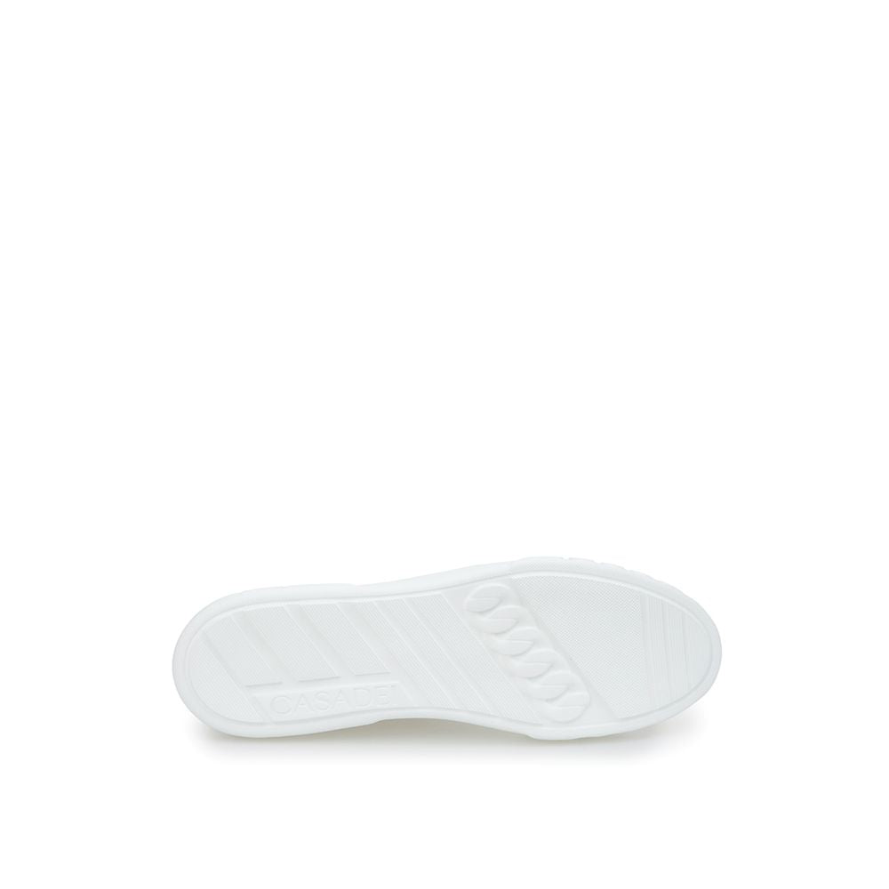 Casadei Sleek Leather White Sneakers Glam Steals