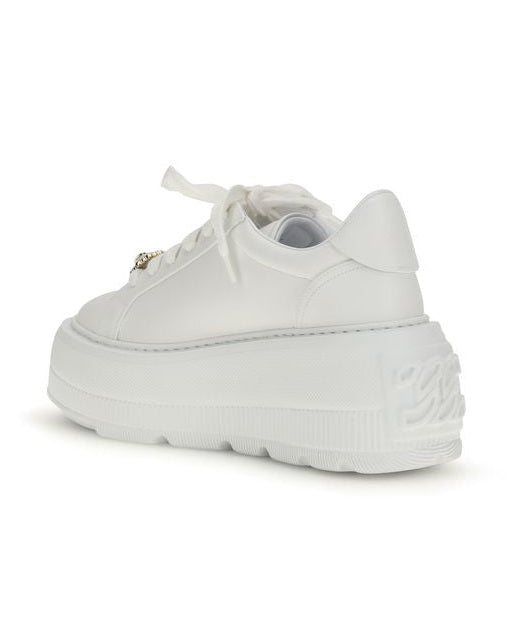 Casadei White Rubber Platform Sneakers