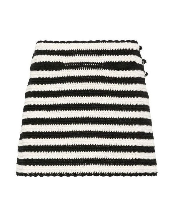 Celine Black Cotton Mini Skirt