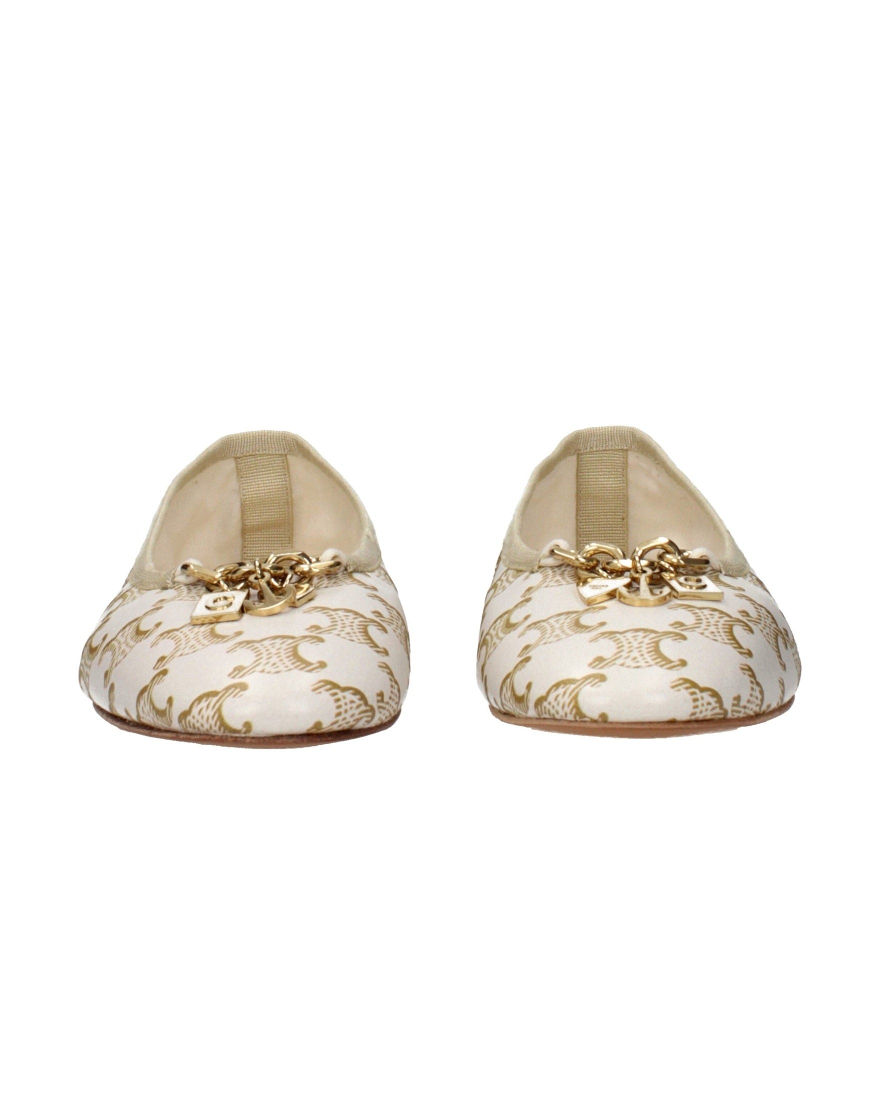 Celine White Leather Ballet Flats Glam Steals