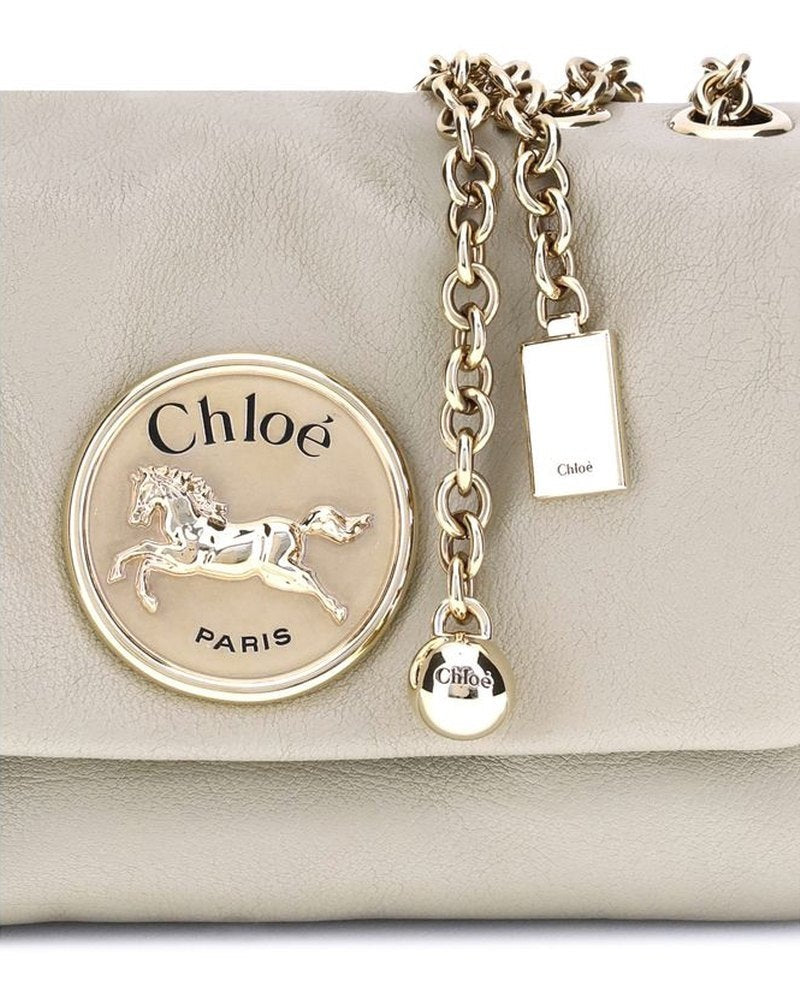 Chloé Beige Calf Leather Bos Taurus Shoulder Bag Glam Steals