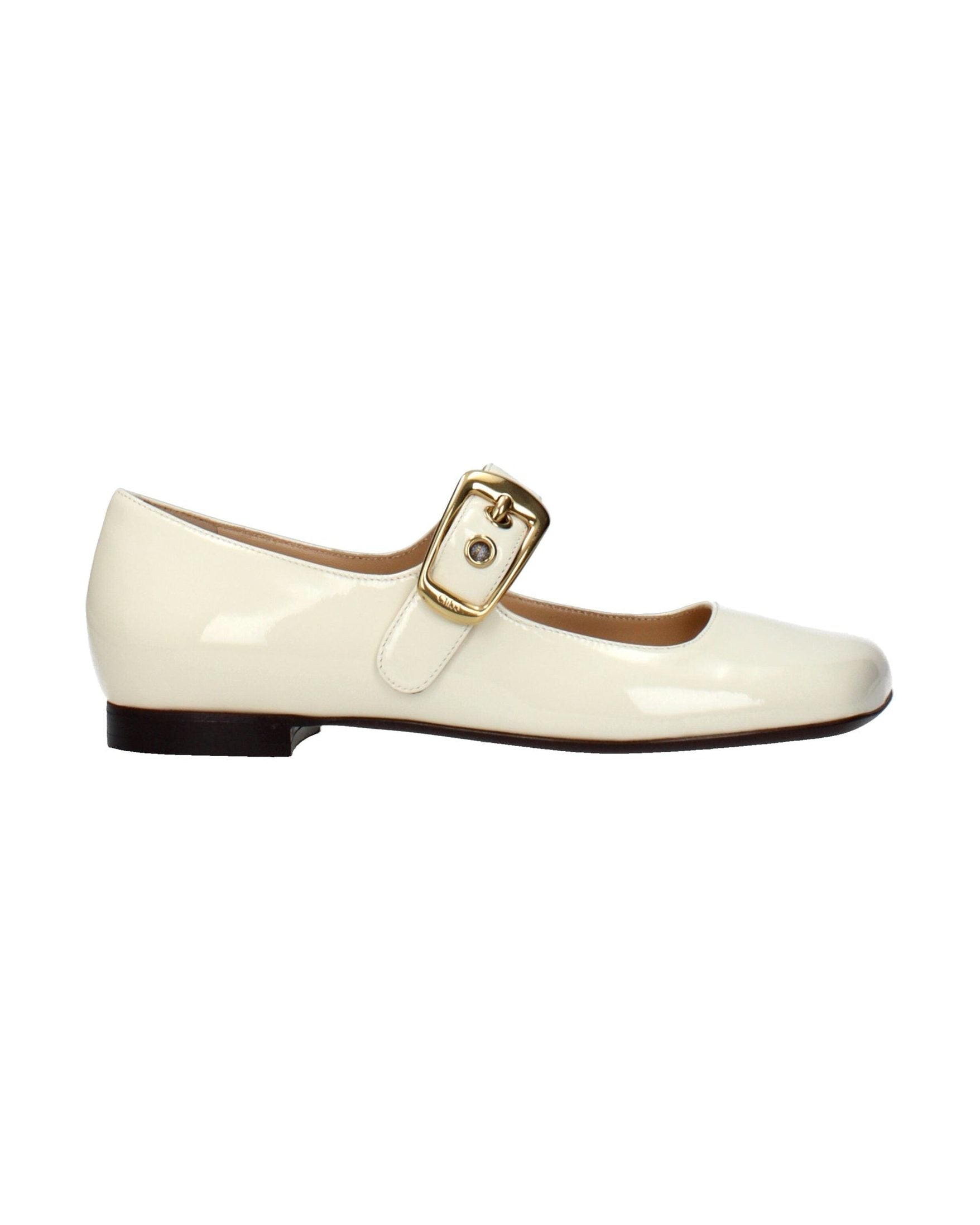 Chloé Beige Leather Ballet Flats Glam Steals
