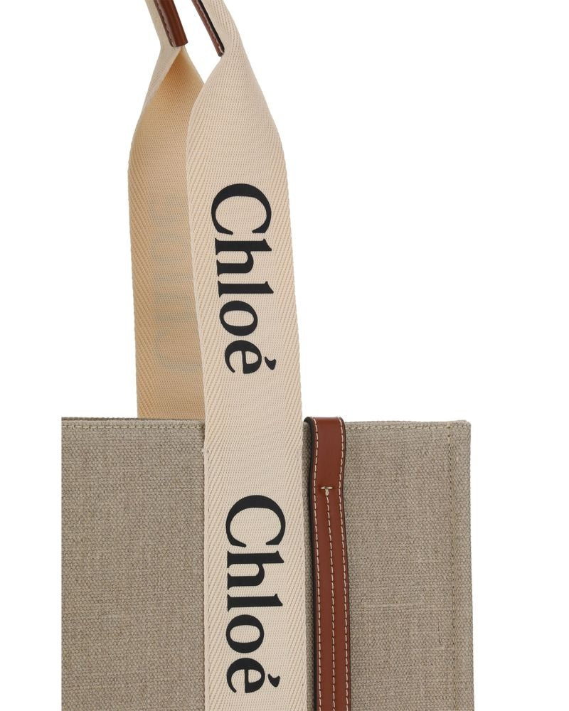 Chloé Beige Linen Handbag Glam Steals