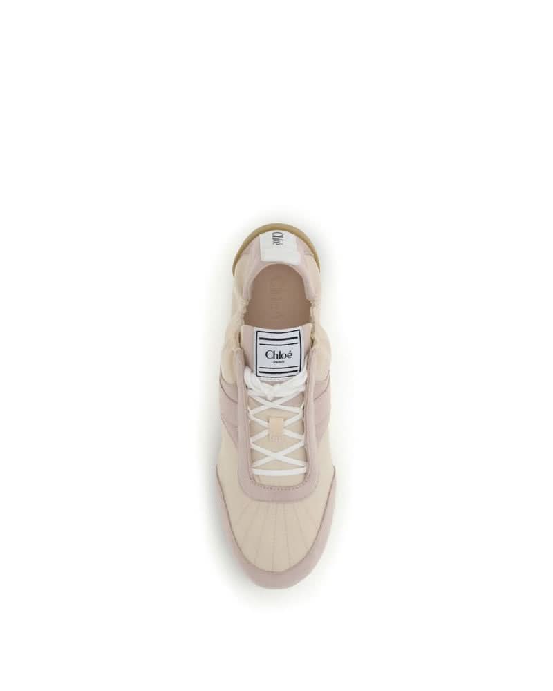 Chloé Beige Nylon Athletic Sneakers Sneakers