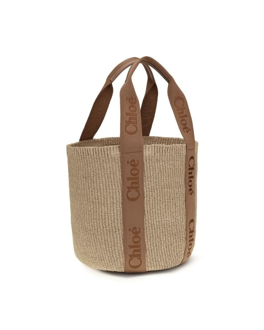 Chloé Beige Raffia Handbag