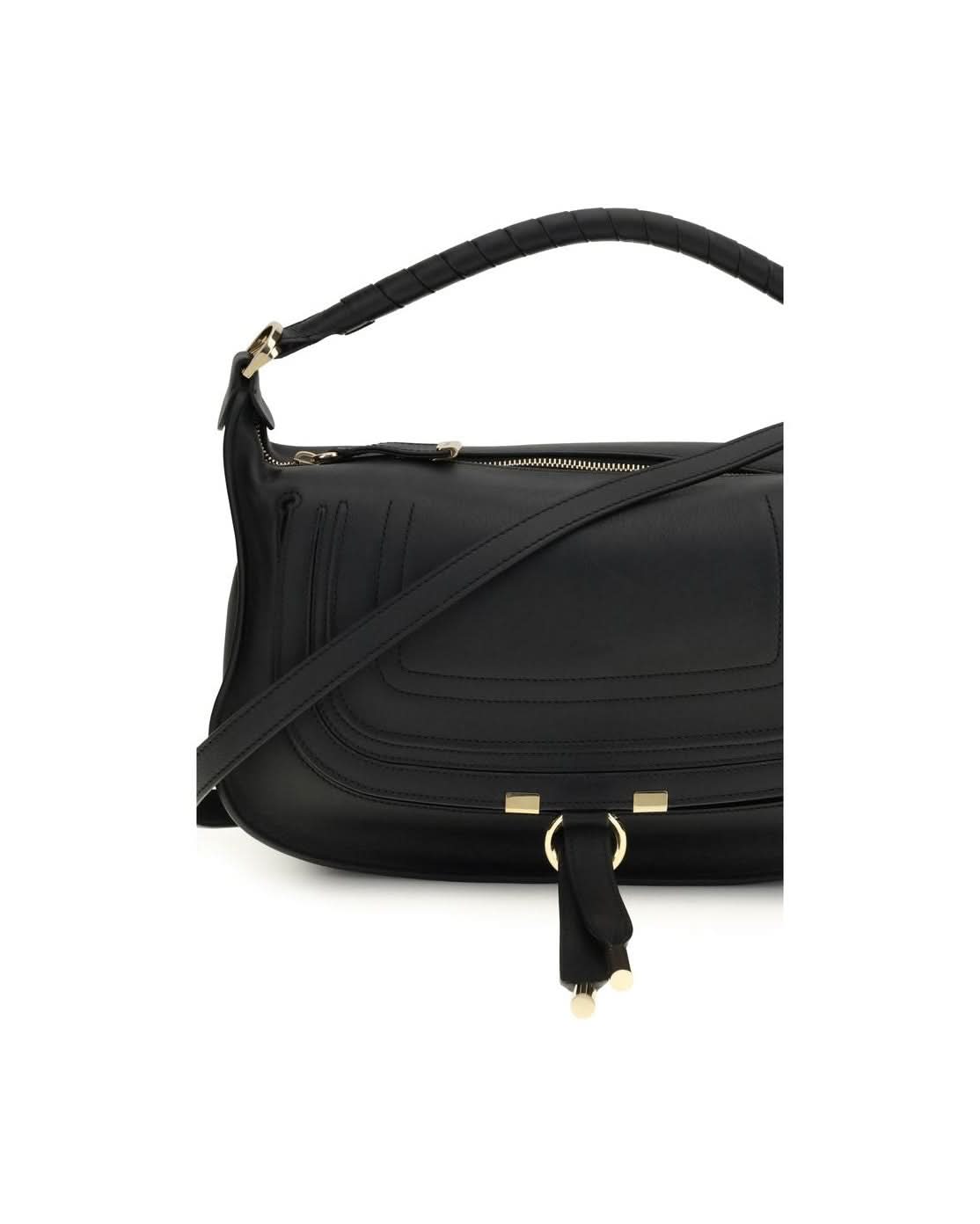 Chloé Black Calf Leather Bos Taurus Shoulder Bag Shoulder Bags