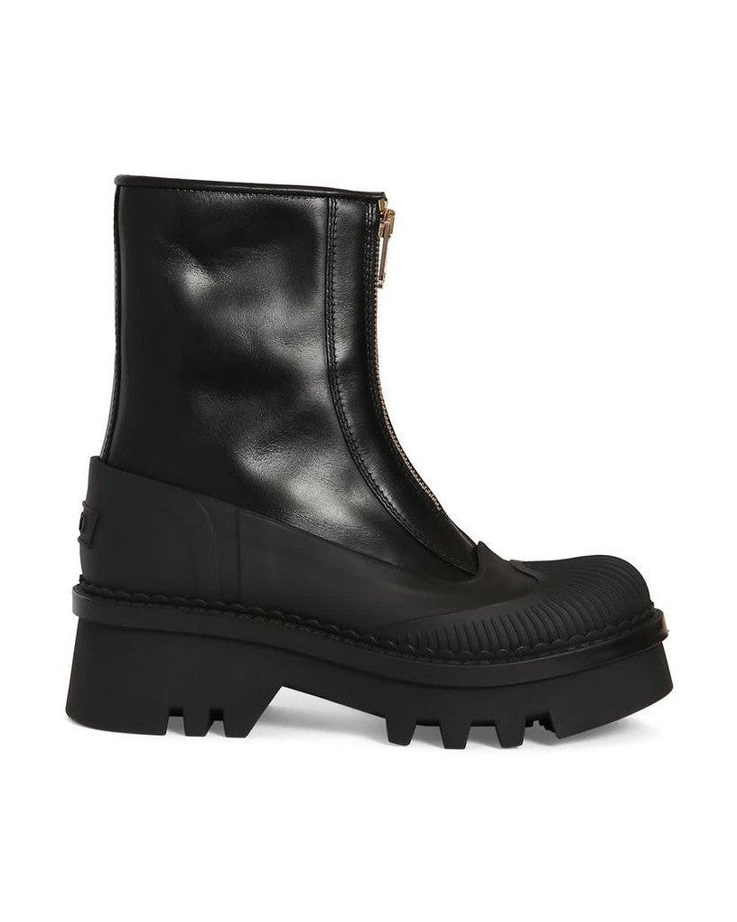 Chloé Black Lace Calfskin Up Boots Glam Steals